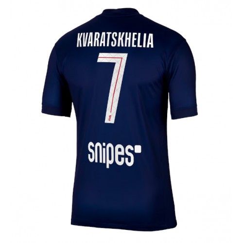 Stroje piłkarskie Paris Saint-Germain Khvicha Kvaratskhelia #7 Koszulka Podstawowej 2025-26 Krótki Rękaw